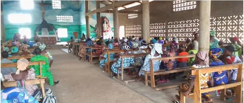 Vision-sharing visit to the Catholic church in Gbédé